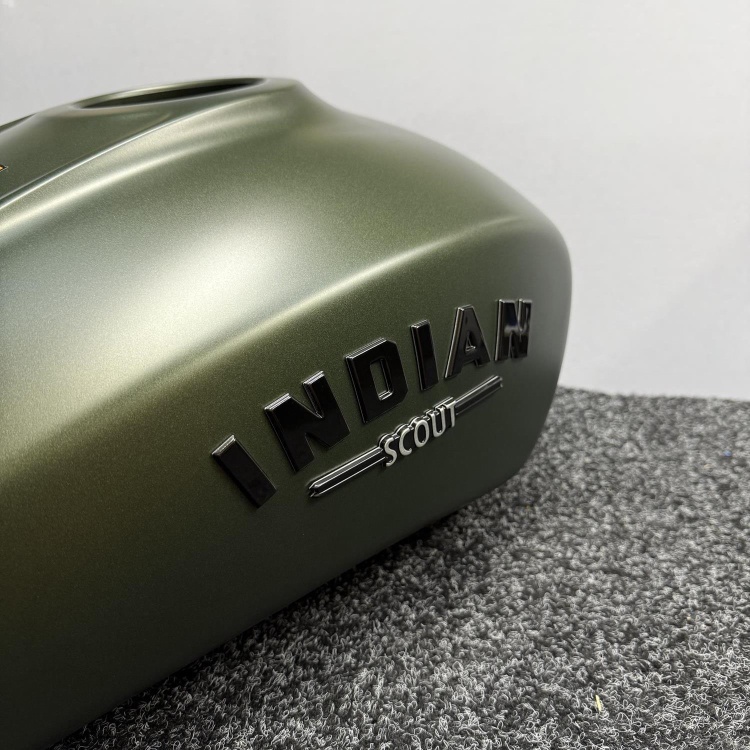 Indian Scout Bobber / Rogue Fuel Tank In Sage Brush Green Smoke